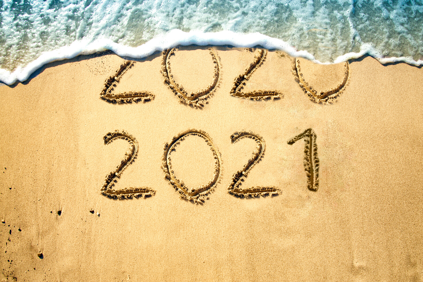 New Year 2021 by the sea